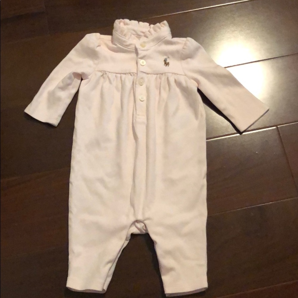 Ralph Lauren pale pink baby coverall